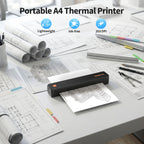 RONGTA F11A/B Wireless Inkless Thermal Portable Printer for Travel And Home Office Use - Supports Both A4 And 8.5X11 Inch Letter Size Thermal Paper, Compatible with Phone, Laptop, And Desktop