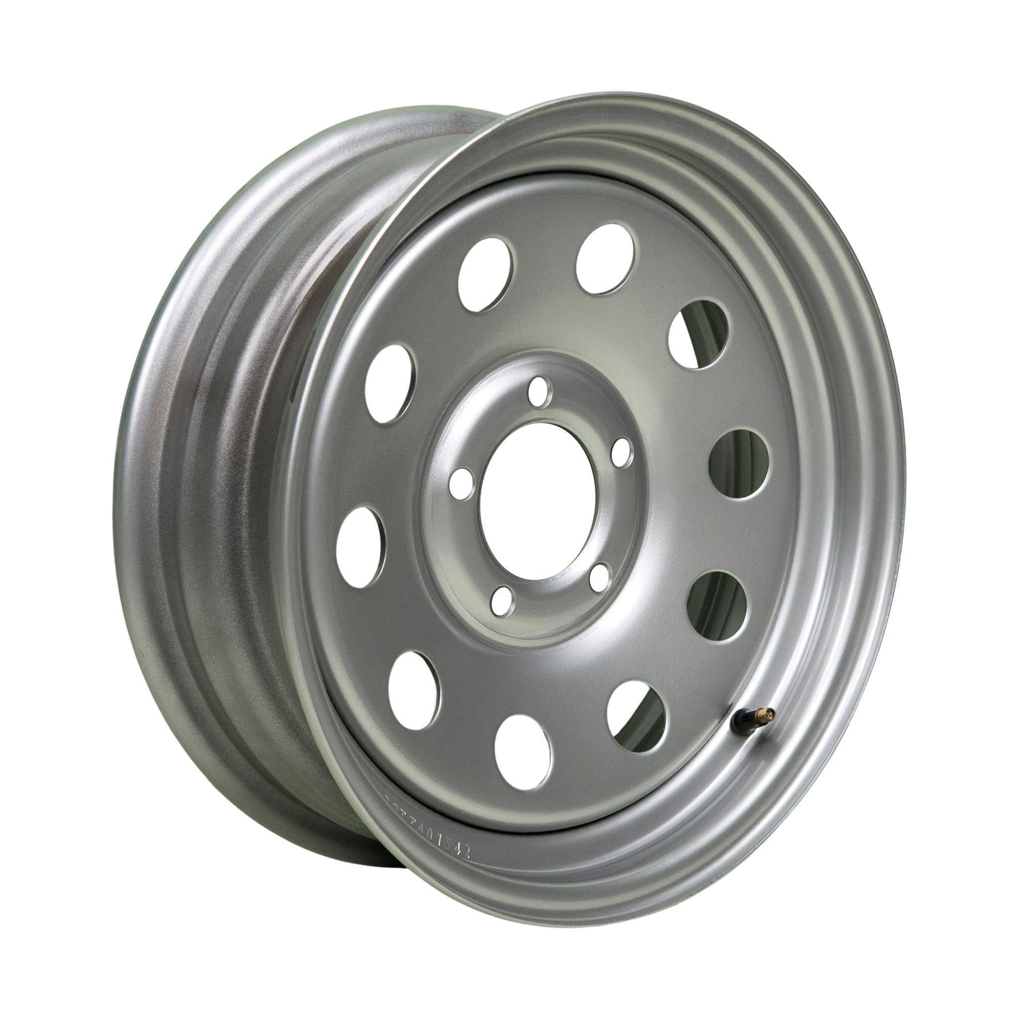 15x5 5x4.5 Silver Modular Trailer Wheel - Single