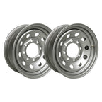16" x 6" - 8 Lug Silver Mod Solid Steel Trailer Wheel - 8 x 6.5" Single