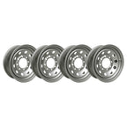 16" x 6" - 8 Lug Silver Mod Solid Steel Trailer Wheel - 8 x 6.5" Single