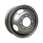 16" x 6" - Silver Mod Solid Steel Dual Trailer Wheel - 8 x 6.5" - 4.75" Pilot