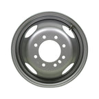 16" x 6" - Silver Mod Solid Steel Dual Trailer Wheel - 8 x 6.5" - 4.75" Pilot