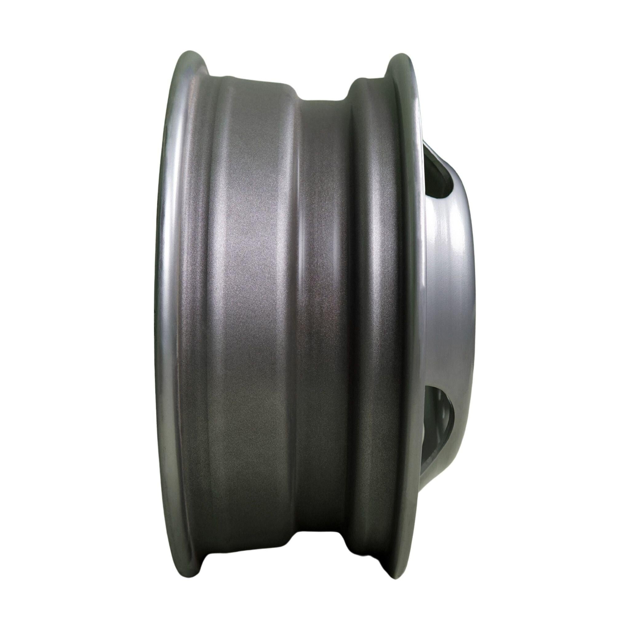 16" x 6" - Silver Mod Solid Steel Dual Trailer Wheel - 8 x 6.5" - 4.75" Pilot