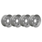 17.5" x 6.75" 8 Lug Silver Modular Trailer Wheel 8 x 6.5" Single +.50 Offset