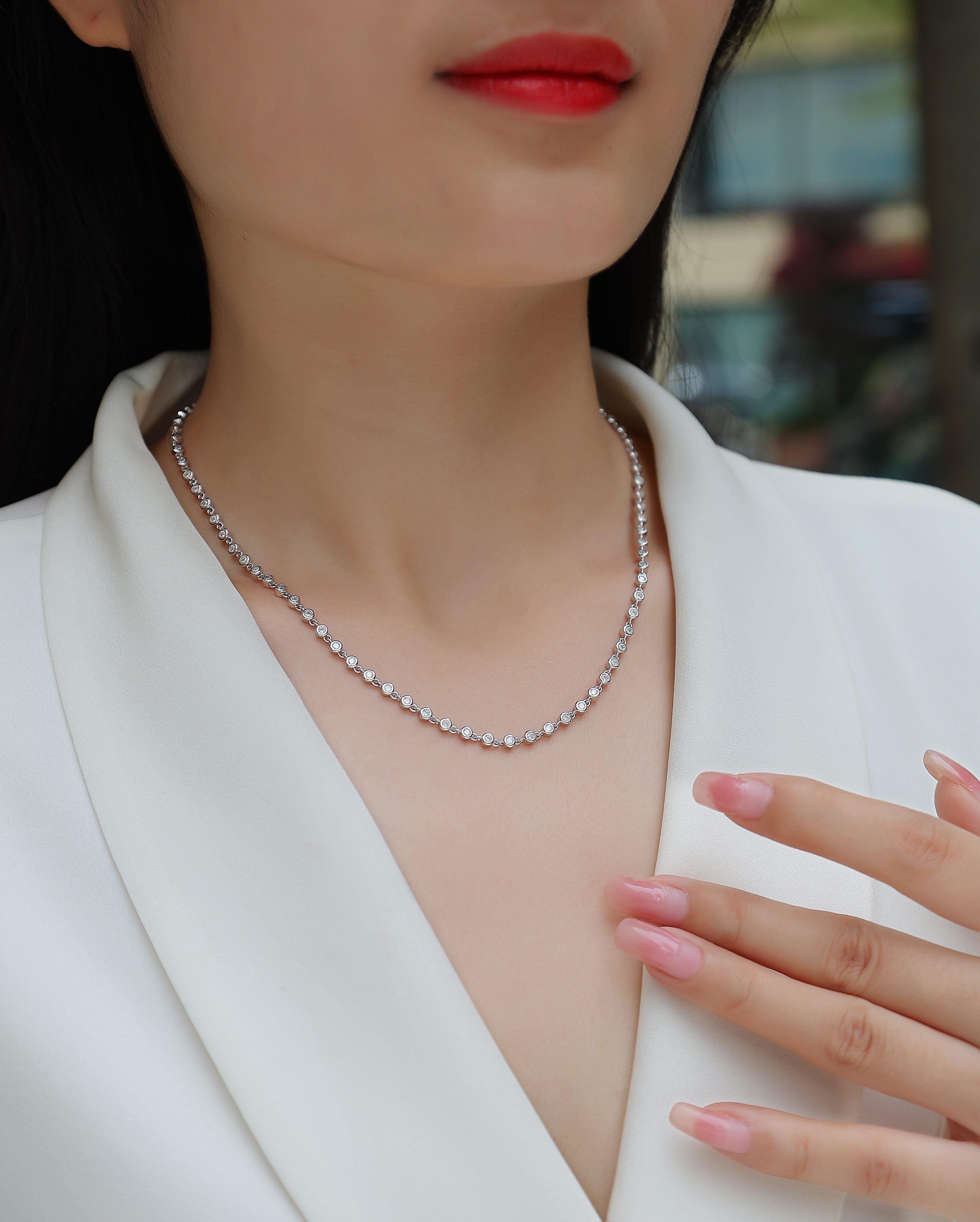 Heart-to-Heart Moissanite Pendant Set