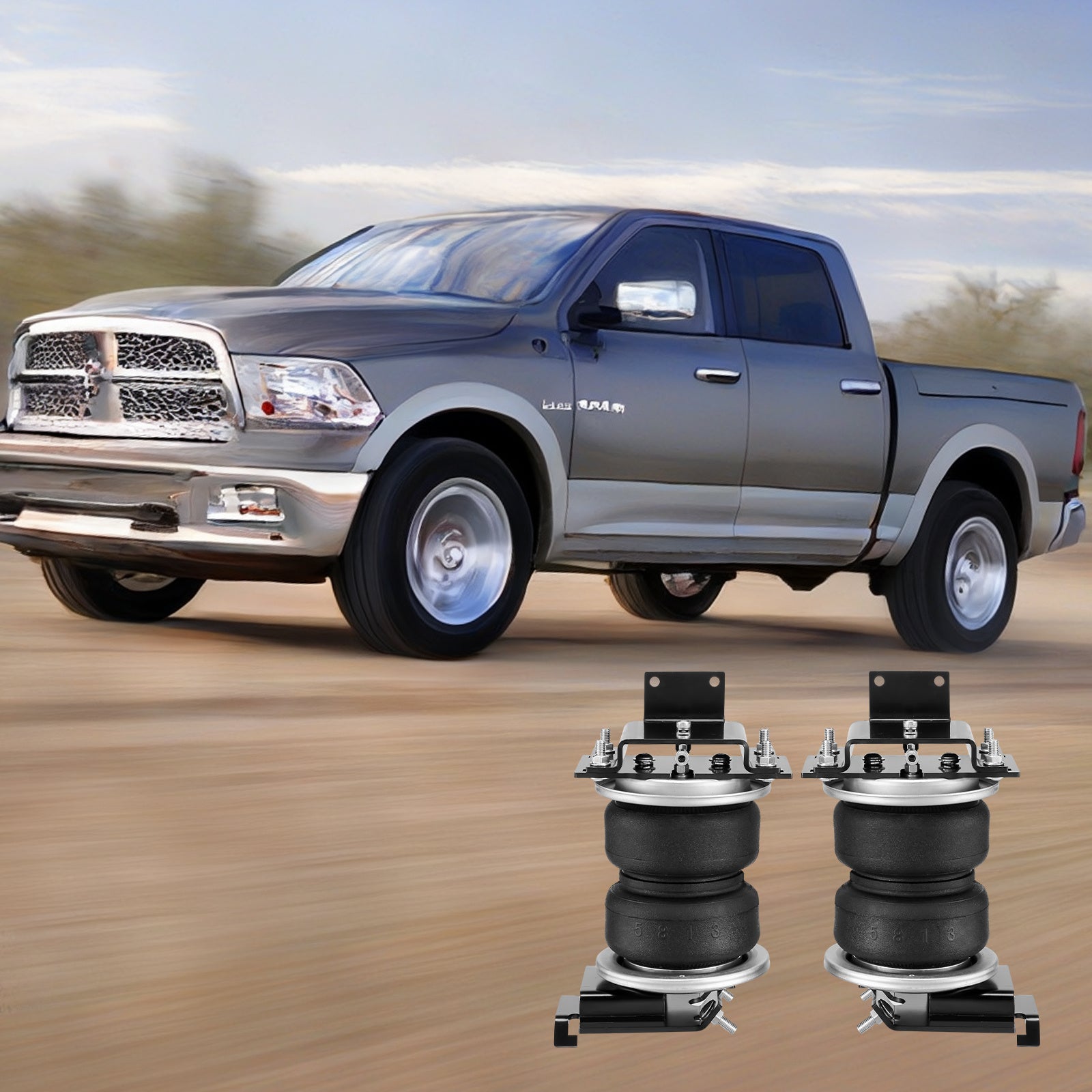 VEVOR Air Bag Suspension Kit, Air Springs Suspension Bag Kit Compatible with 2011-2018 Dodge Ram 1500, 2019-2021 Dodge Ram 1500 Classic, 5000 lbs Loading, 5 to 100 PSI