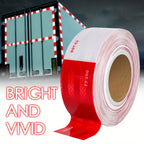2Rolls DOT-C2 Waterproof Reflective Tape - 2 Inch Red and White High Strength Adhesive Safety Tape, Suitable for Vehicles, Trailers, Boats, Signs - PET Material, Compatible with Wood/Metal/Plastic, Suitable for Indoor and Outdoor Use, Skateboards