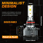 for Dodge Ram 1500 2500 3500 (Year: 2009 - 2023) LED Headlight High&Low Beam Bulbs Combo Kit 9005/ HB3+H11, 6000K Pure White Ultra Bright, Headlamp Bulb with Cooling Fan, Plug and Play, Easy Installation, Pack of 4