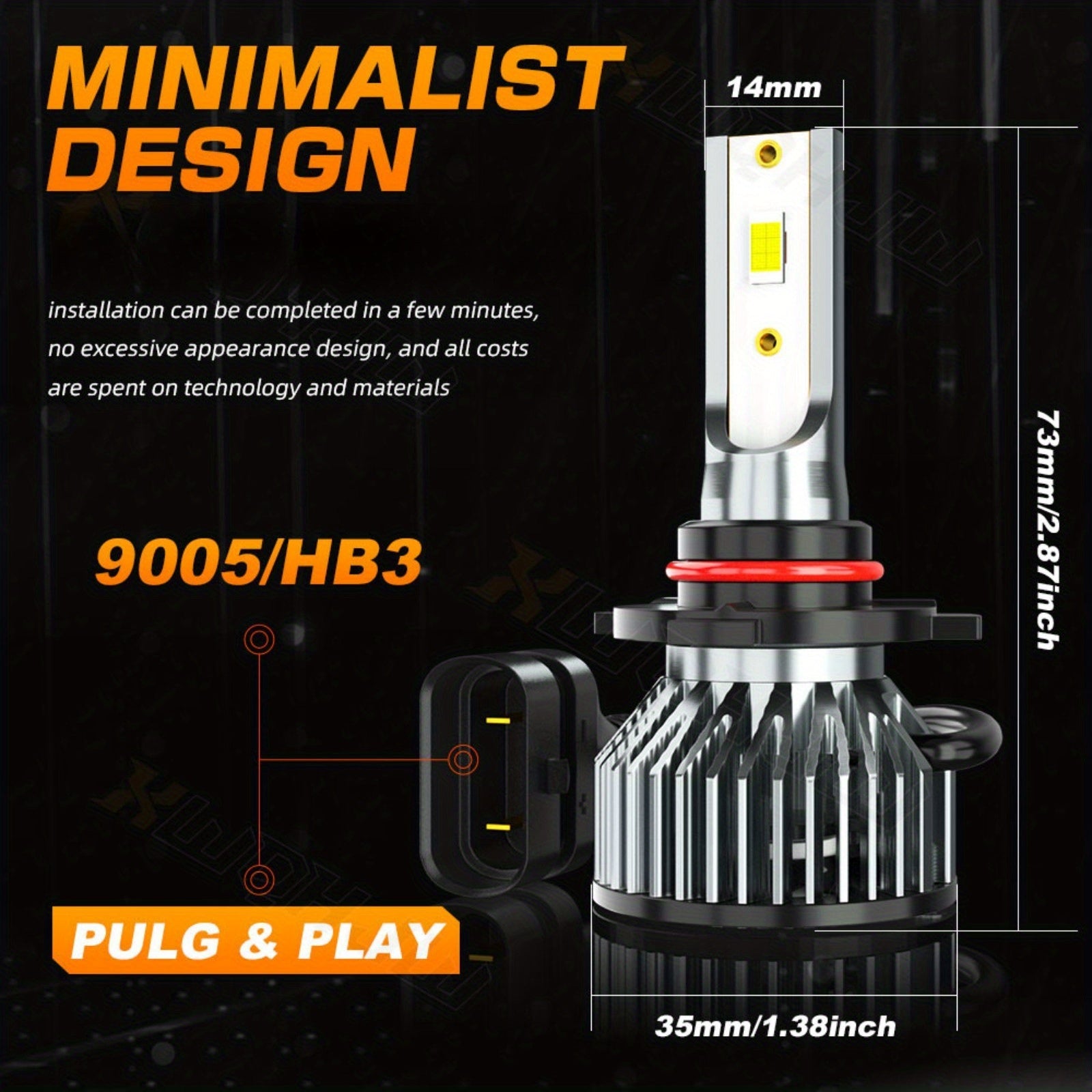 for Dodge Ram 1500 2500 3500 (Year: 2009 - 2023) LED Headlight High&Low Beam Bulbs Combo Kit 9005/ HB3+H11, 6000K Pure White Ultra Bright, Headlamp Bulb with Cooling Fan, Plug and Play, Easy Installation, Pack of 4