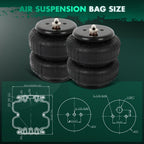 Air Suspension Bag Kit for Towing Assistance, Compatible with for DODGE for RAM 2500 And 3500 Models from 2003 to 2013.