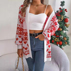 Cardigan Knitwear Lantern Sleeve Xmas
