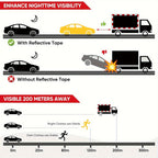 2Rolls DOT-C2 Waterproof Reflective Tape - 2 Inch Red and White High Strength Adhesive Safety Tape, Suitable for Vehicles, Trailers, Boats, Signs - PET Material, Compatible with Wood/Metal/Plastic, Suitable for Indoor and Outdoor Use, Skateboards