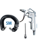 Jungong DG-10 Air Blow Gun Kit with 5M PU Coiled Air Hose, 1/4" NPT Quick Connect Air Duster Gun with Extended Nozzle, Heavy-Duty Pneumatic Blow Gun Set for Car Cleaning, Workshop Dust Removal And Industrial Usage