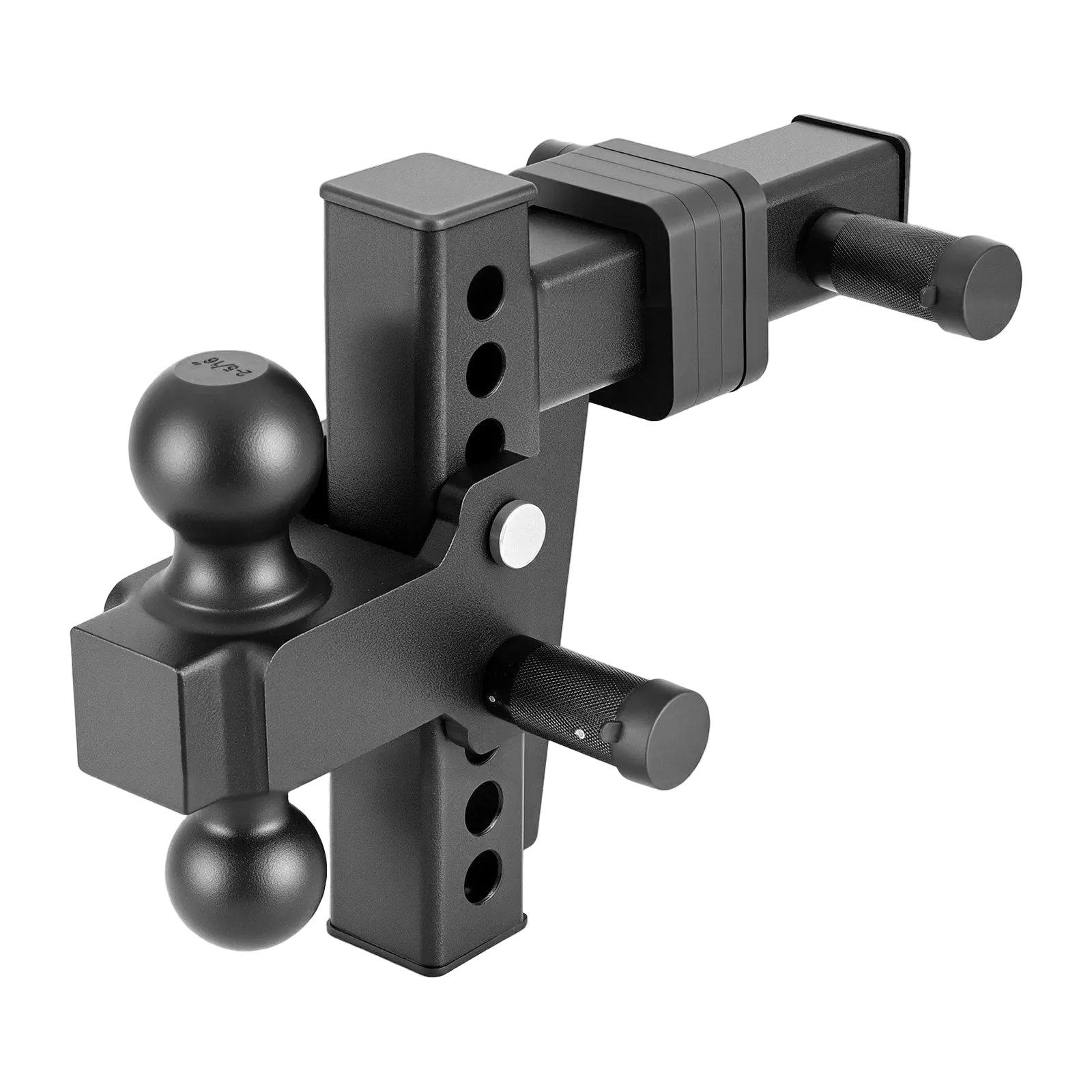 Adjustable Trailer Hitch, Fit 2 Inch Receiver, Trailer Hitch Mount With 2 Inch & 2-5/16 Inch Balls, 15000 Lbs GTW, 6 Inch Drop, Towing Ball Mounts For RVs, Off-Road Vehicles And Trucks, Black