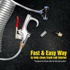 Heavy-Duty Truck Air Dust Blower Gun, Equipped with an 11.5-Foot Coil, Allows for Quick Cleaning of The Truck Cabin