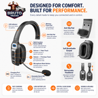 Trucker Bluetooth 5.2 Wireless Headset With Noise Cancelling Mic For Phones PC