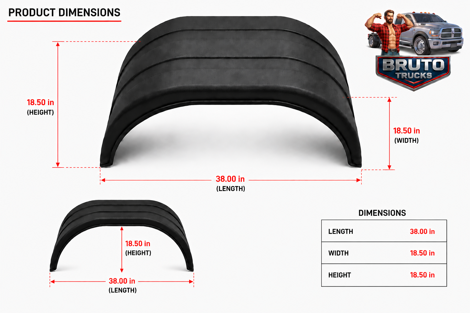 RoadShield™ Premium Heavy-Duty Quarter Fender Kit - Set of 2