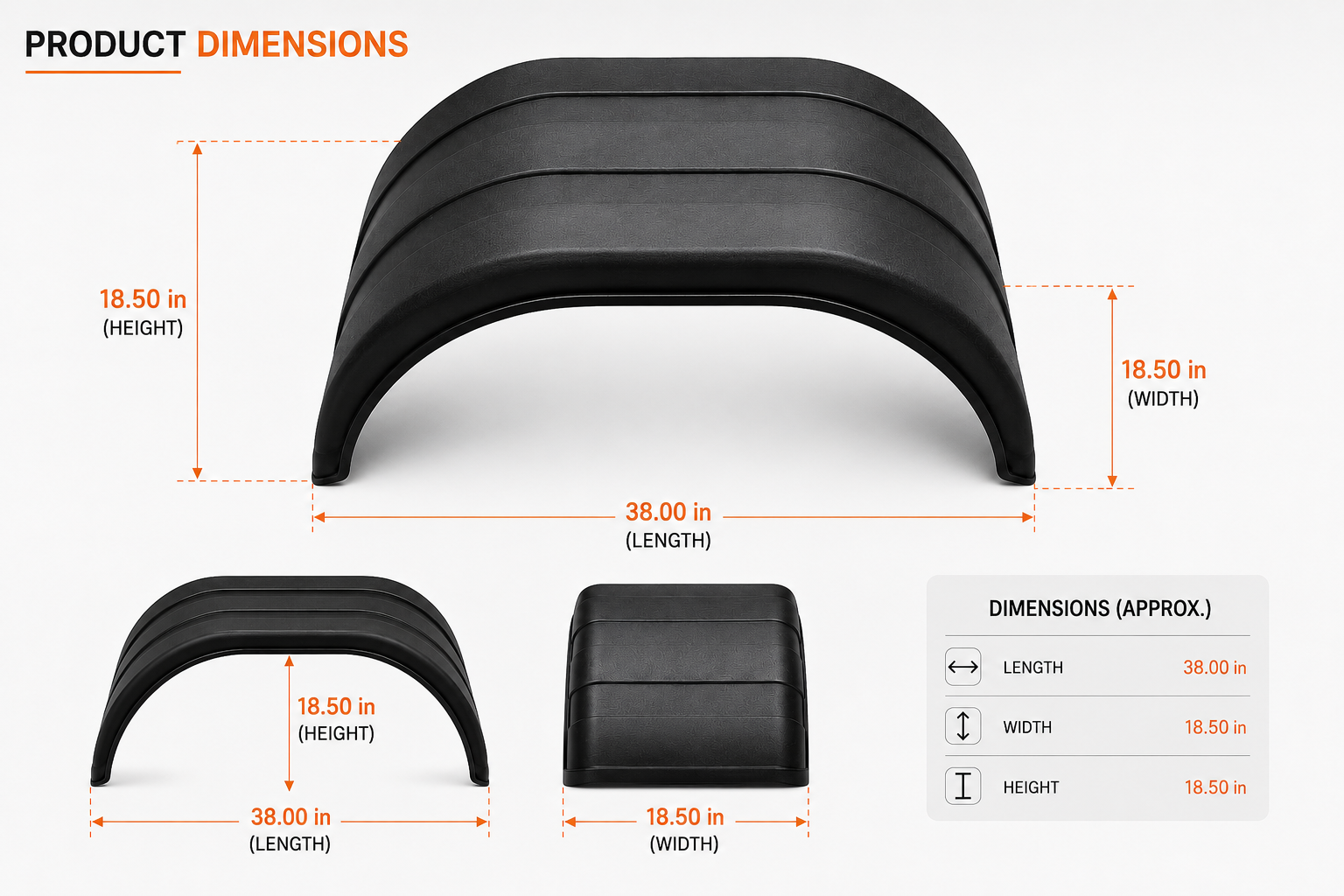 RoadShield™ Premium Heavy-Duty Quarter Fender Kit - Set of 2