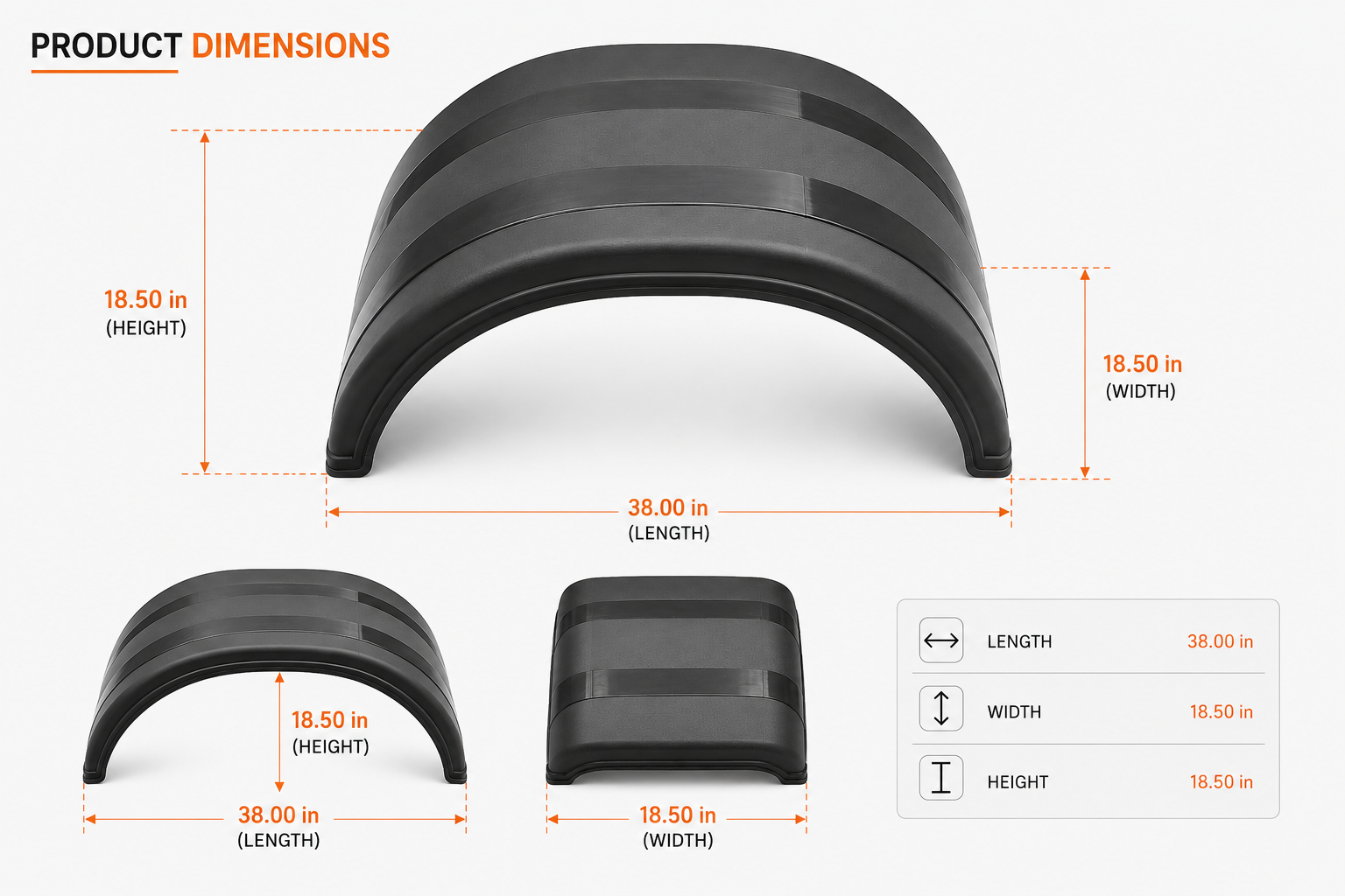 RoadShield™ Premium Heavy-Duty Quarter Fender Kit - Set of 2
