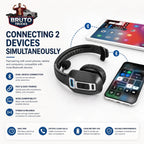 Trucker Bluetooth 5.2 Wireless Headset With Noise Cancelling Mic For Phones PC