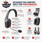 Trucker Bluetooth 5.2 Wireless Headset With Noise Cancelling Mic For Phones PC