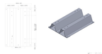 150 MM Heavy Duty Brackets to Increase Height for T10 Fifth Wheel Hitch for Pickup Trucks TMP150
