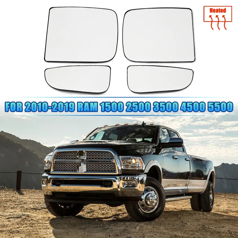 Side Rearview Heated Mirror Glass Fit For Dodge Ram 1500 2500 3500 4500 5500 2010-2020 Car Accessorie