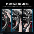 Suitable for Ram Carbon Fiber Texture Steering Wheel Cover with Segmented Quick-Release Design, Durable, for Pickup Promaster Rampage 1500 2500 3500 4000 4500 5500 700 1000, Available in Black, Blue, Red, White, Silver