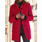 Fashion Stand Collar Woolen