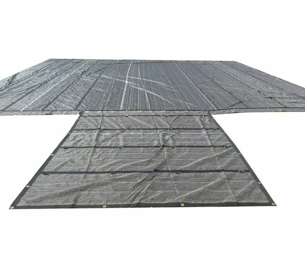 Heavy Duty Breathable Bee Net w/ D-Rings & Brass Grommets - PVC Coated Black Mesh
