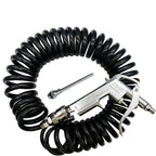 Jungong DG-10 Air Blow Gun Kit with 5M PU Coiled Air Hose, 1/4" NPT Quick Connect Air Duster Gun with Extended Nozzle, Heavy-Duty Pneumatic Blow Gun Set for Car Cleaning, Workshop Dust Removal And Industrial Usage