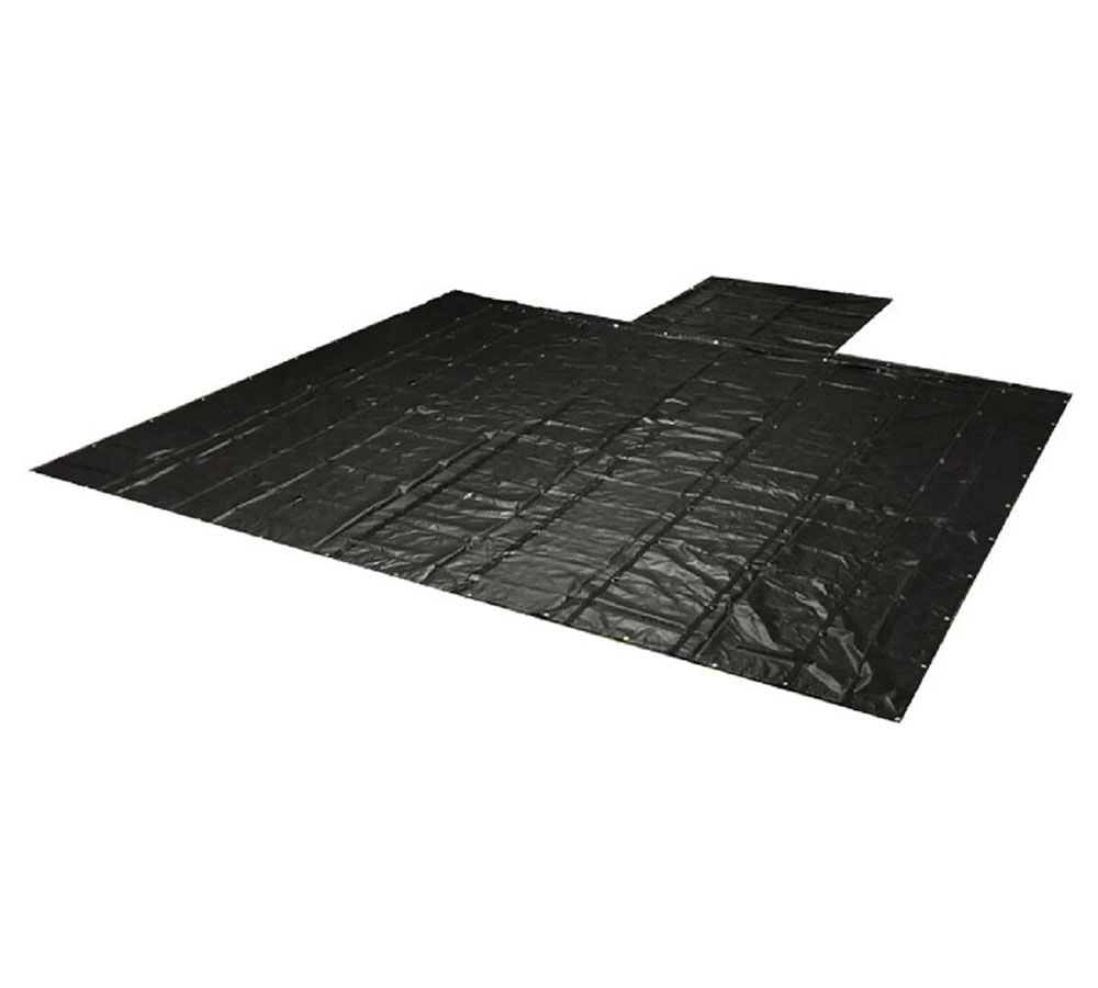 18 oz Heavy Duty Lumber Tarp - 3 Pc Set - 6' Drop - Black