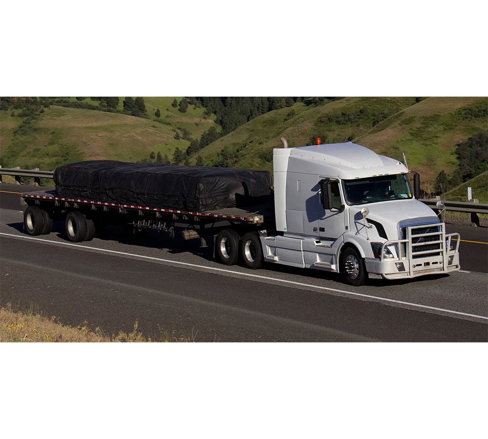 18 oz Heavy Duty Lumber Tarp - 3 Pc Set - 6' Drop - Black
