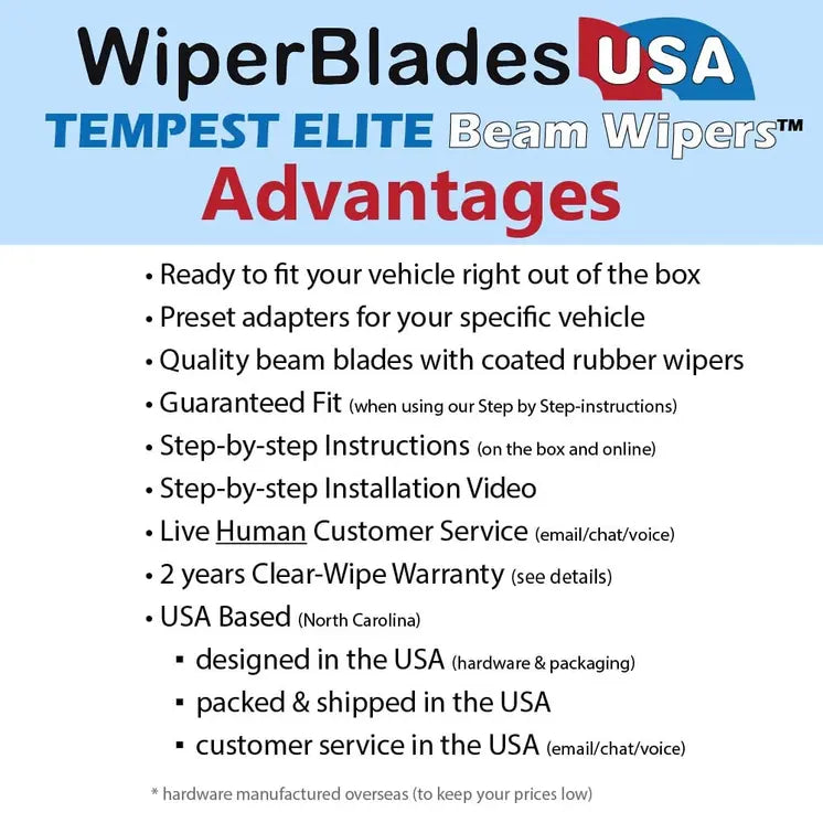 Tempest EliteBeam™ Wiper Blades for Ram 3500 (2016)