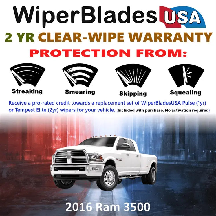Tempest EliteBeam™ Wiper Blades for Ram 3500 (2016)
