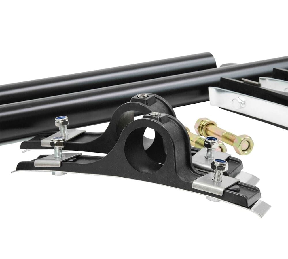 Semi Truck Poly Fender Brackets Kit - Black Powder Coated