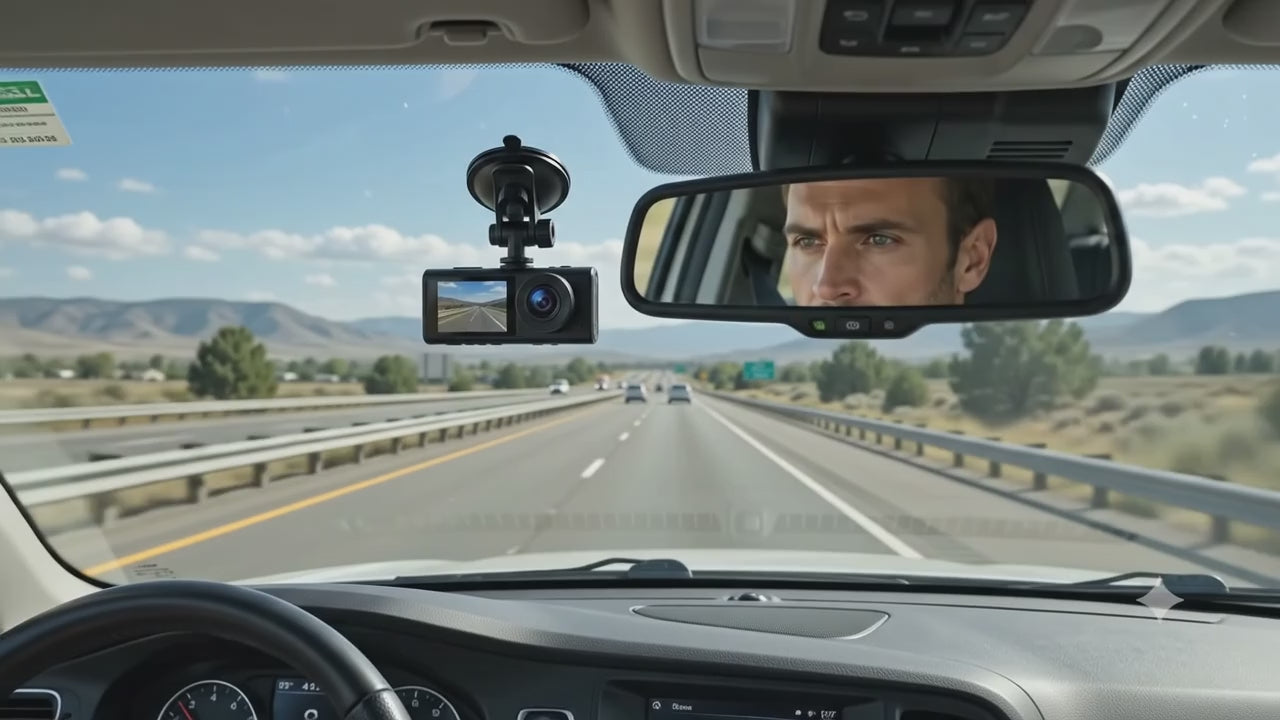 3 Channel Dash Cam Front And Rear Inside; 1080P Dash IR Night Vision; Loop Recording Car DVR Camera With 2 Inch IPS Screen 3 Cameras Car Dashcam