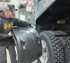 Semi Truck Poly Fender Brackets Kit - Black Powder Coated
