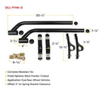 Semi Truck Poly Fender Brackets Kit - Black Powder Coated